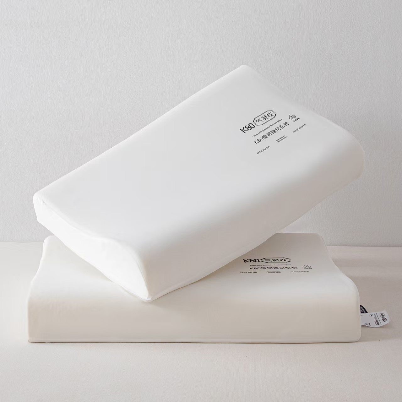 K80 memory foam pillow, zero pressure, slow rebound, cervical