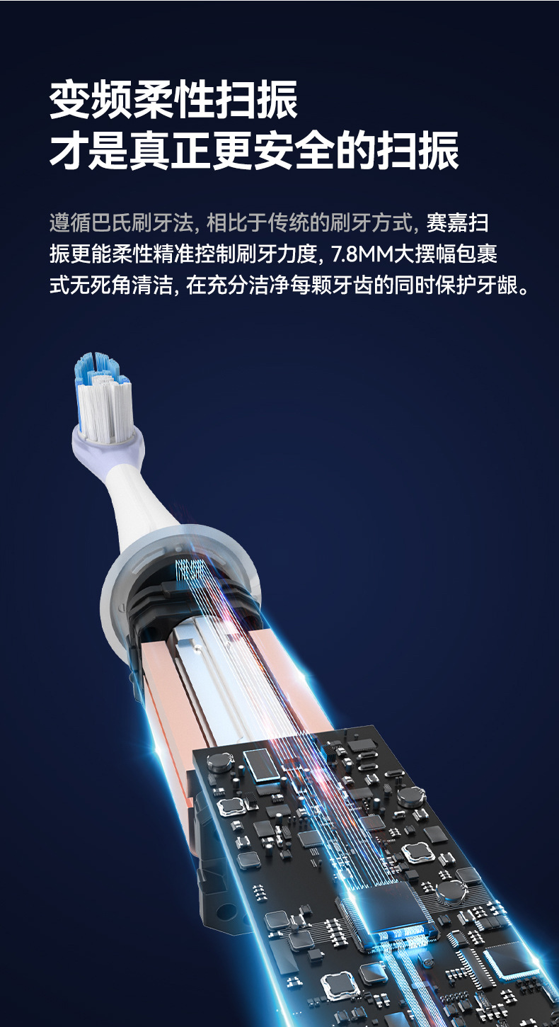 Sonic electric toothbrush, fully automatic, waterproof, whitening mode