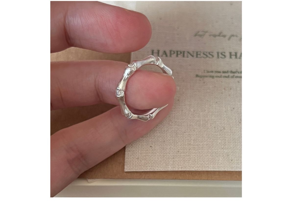 S925 Sterling Silver Lace Pattern Open Ring Women