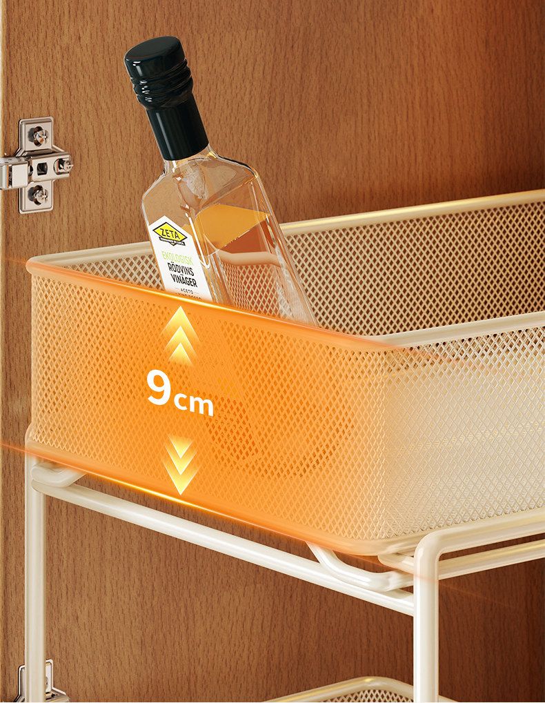 Under-sink pull-out storage basket, multi-layer