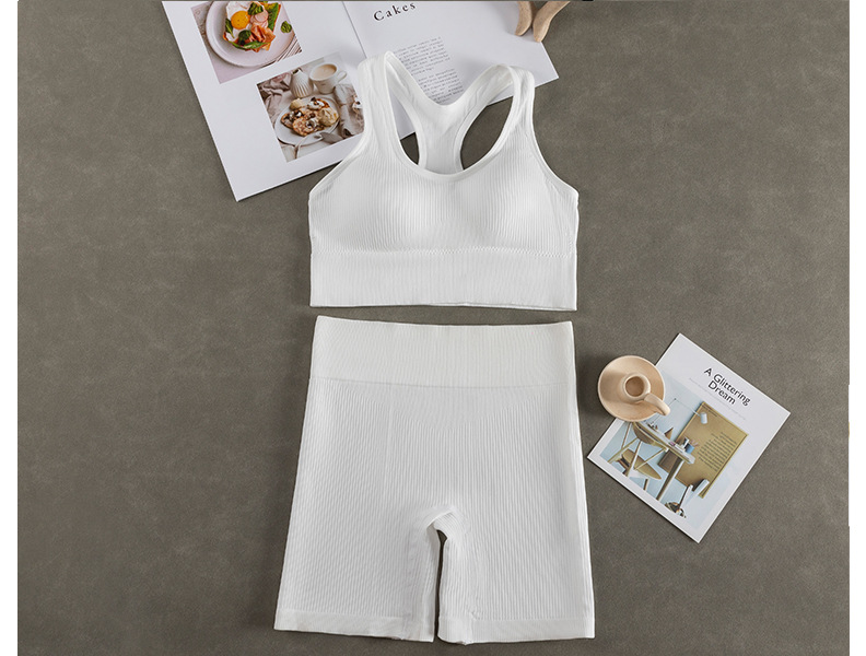 Damen-Sport-Yoga-Set mit Brustpolster und Hüftunterstützung