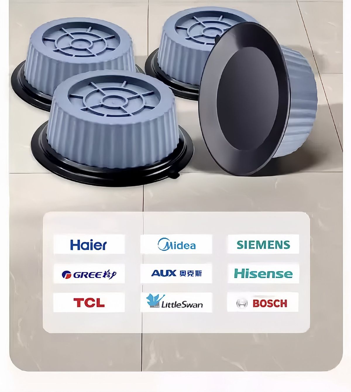 Washing machine and refrigerator feet pads, vibration dampening
