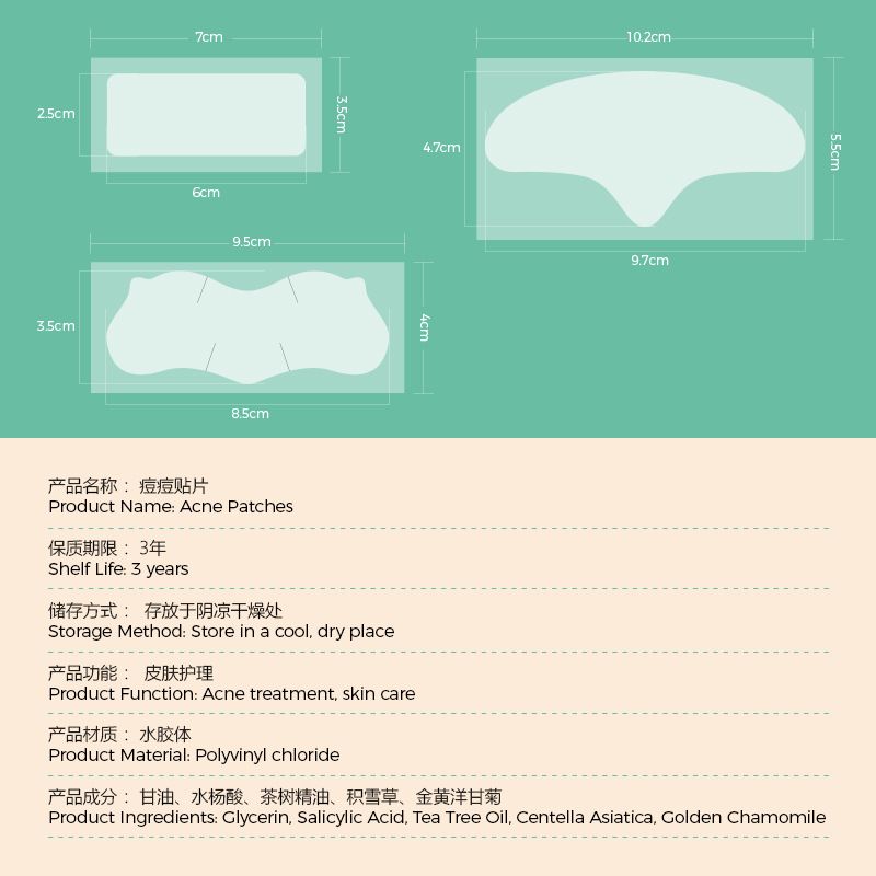 Transparent Acne Patch, Salicylic Acid, Large Size