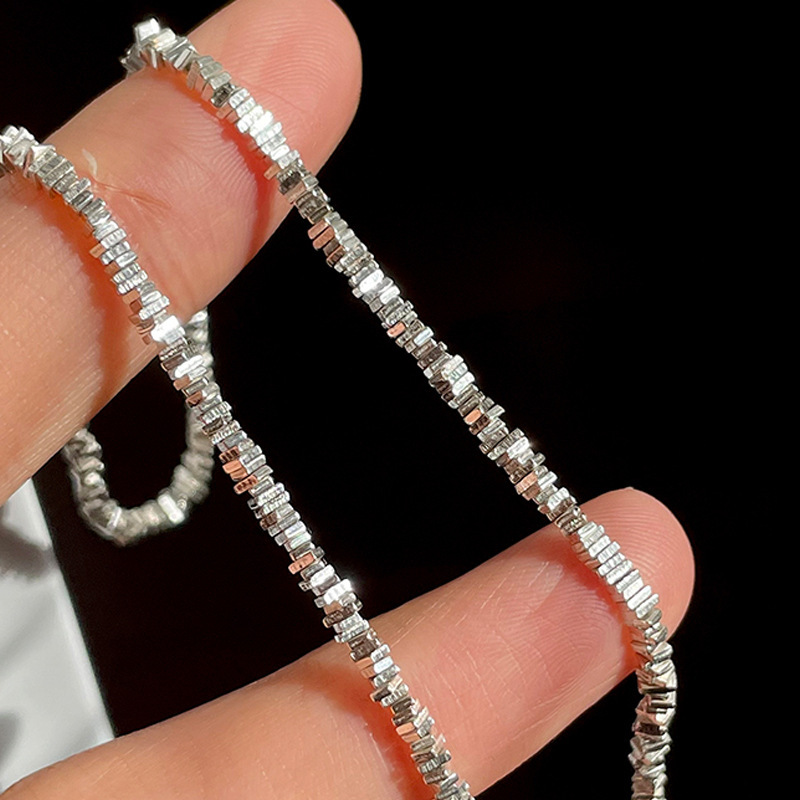 S925 Silber mehrschichtige Halskette französischer Stil Kettenglieder