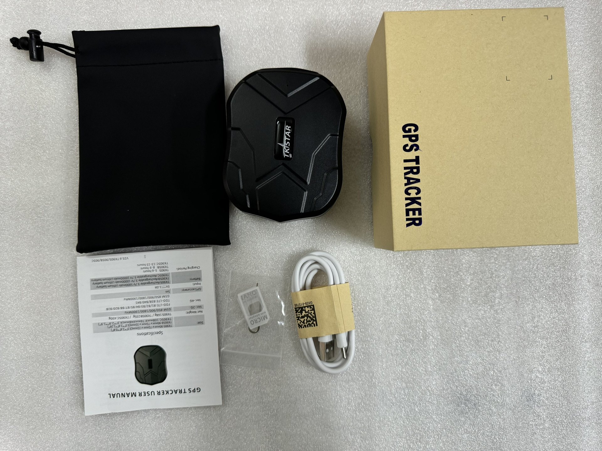 TK905B GPS tracker with 10000mAh battery, waterproof design