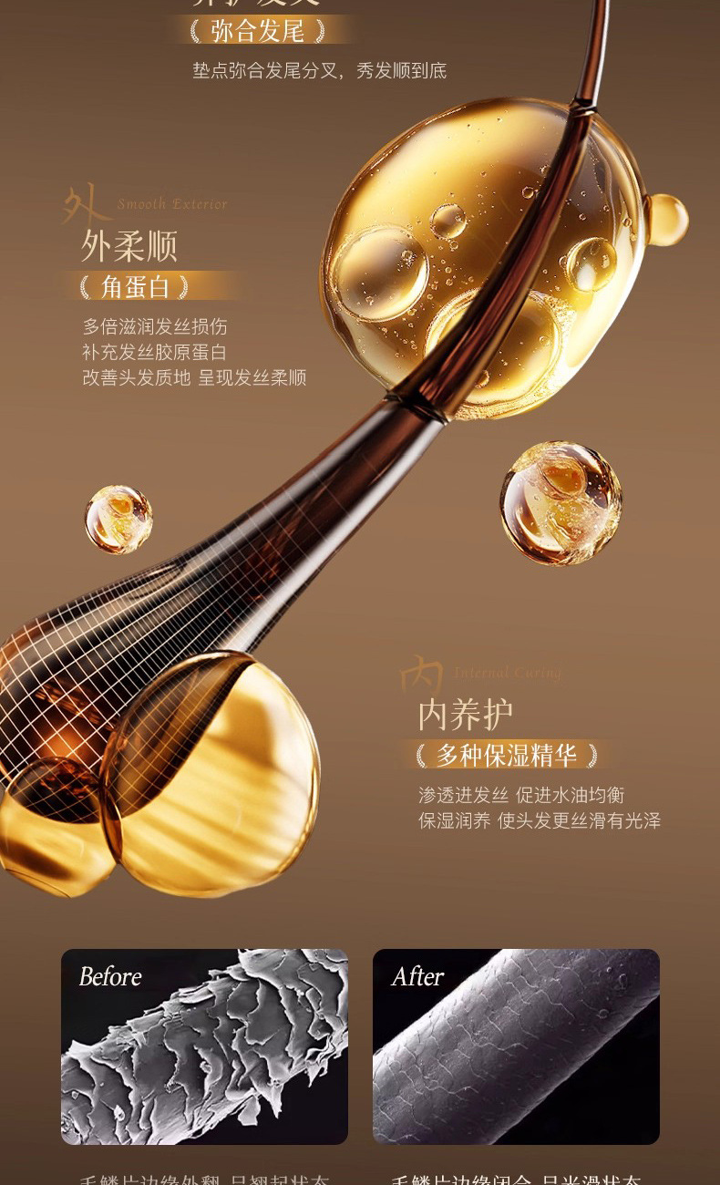 Hair mask with protein treatment, moisturizing and repairing conditioner