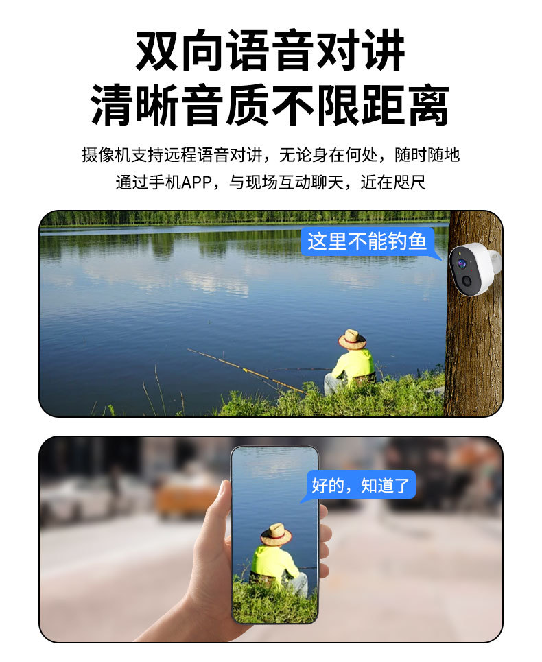 Tuya smart 4G outdoor camera, color night vision, AI detection