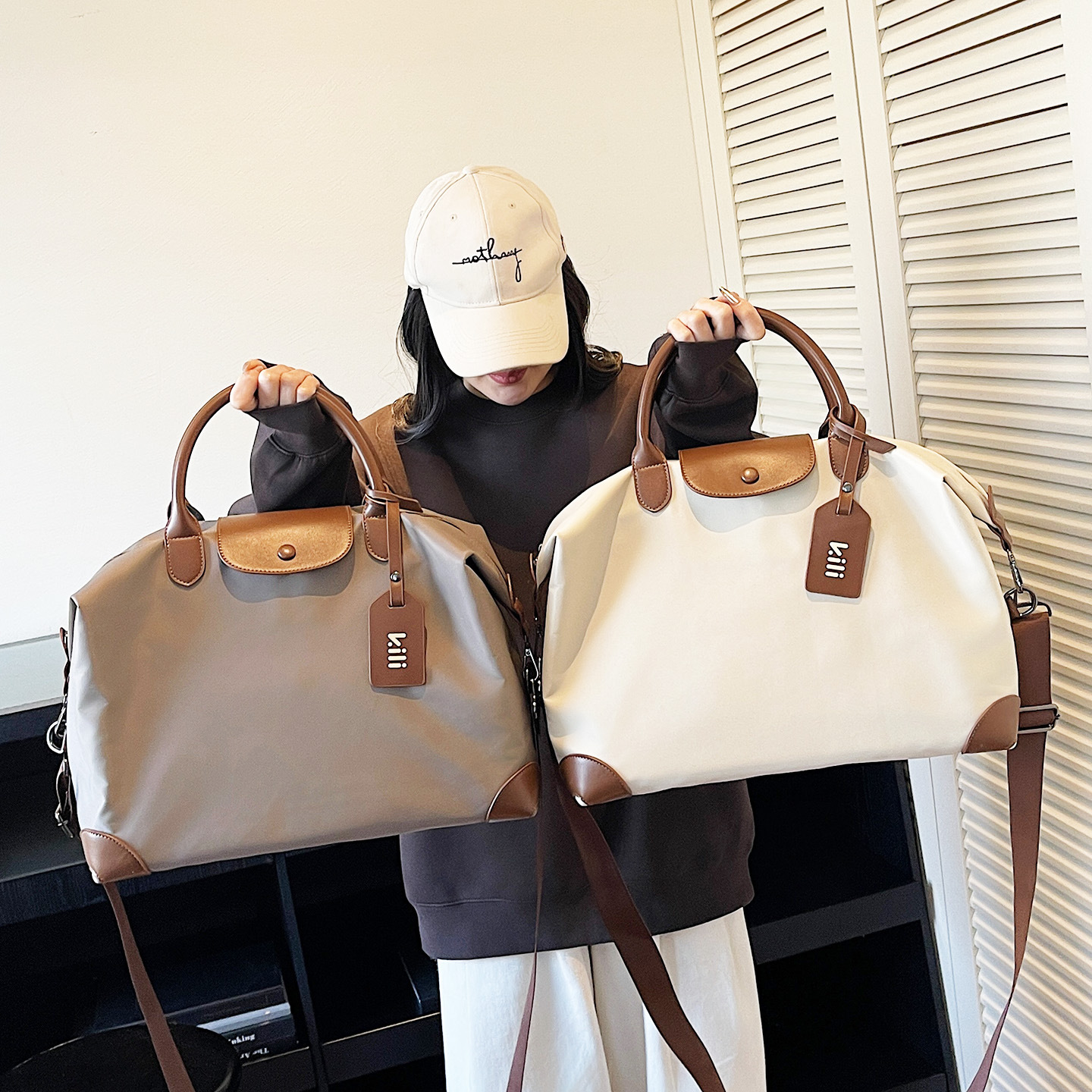 Büyük Kapasiteli Kısa Mesafe İş Seyahati Sırt Çantası Tek Omuz Çapraz Çanta Işe Gidip Gelme Saklama Bagaj Çantası Hafif Doğum Öncesi Spor Fitness Çantası
