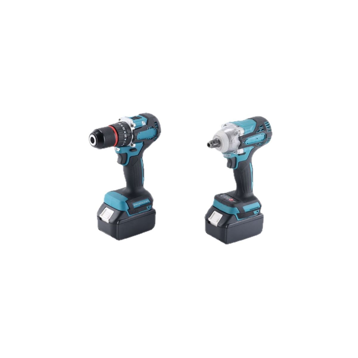 Electric tool set 4-piece drill, wrench, grinder and hammer
