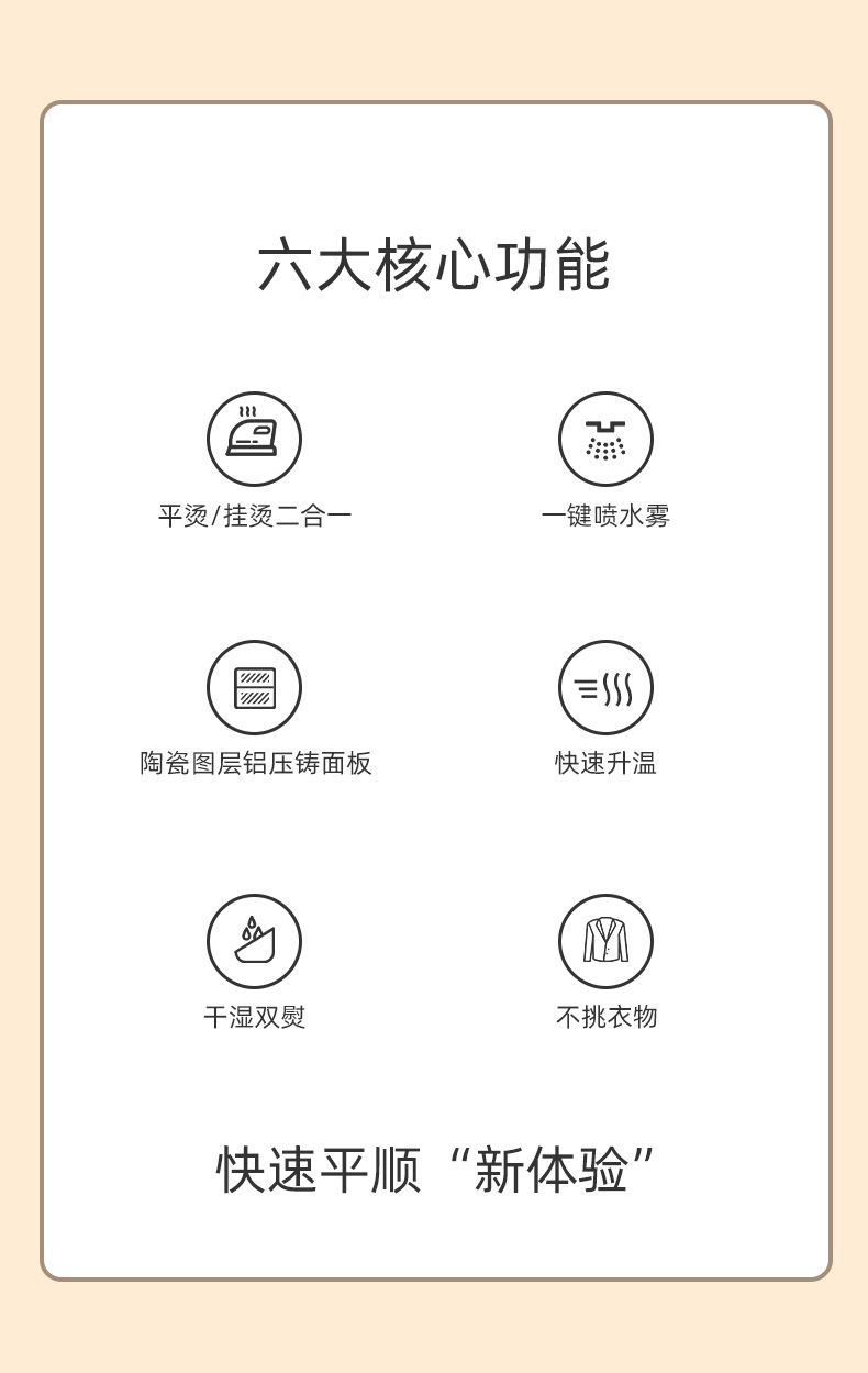 Portable electric steam iron for home use