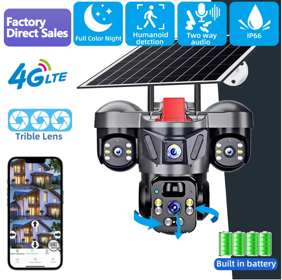 V360Pro Sicherheitskamera, Solarstrom, 4G/WIFI, Nachtsicht