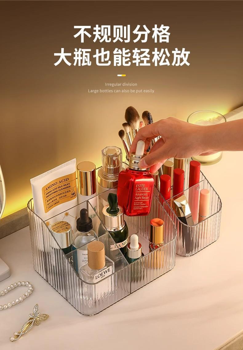 Clear Acrylic Cosmetics Storage Box with Pen Holder