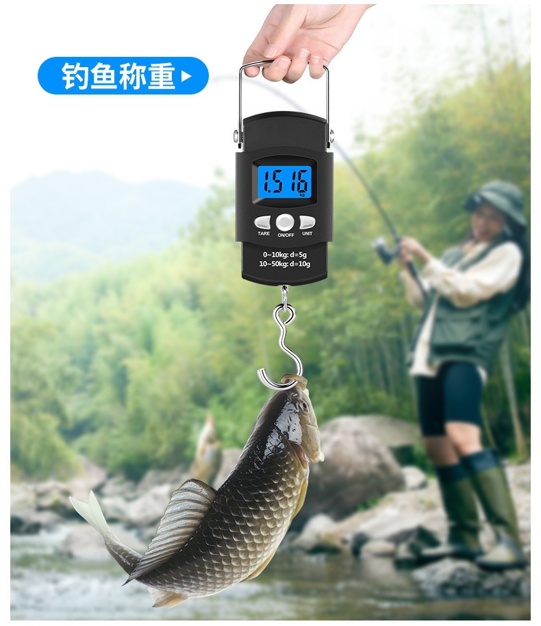 Electronic hanging scale 50kg rechargeable with tape