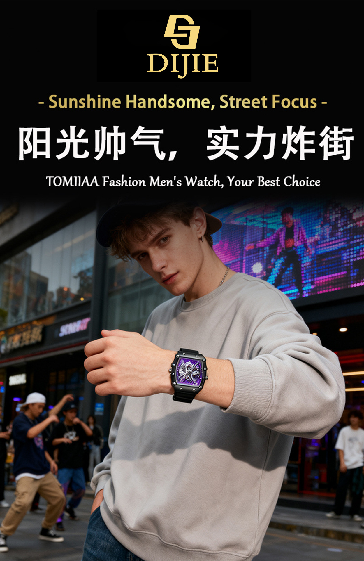 Men's Luxury Watch Large Dial Waterproof Quartz Luminous