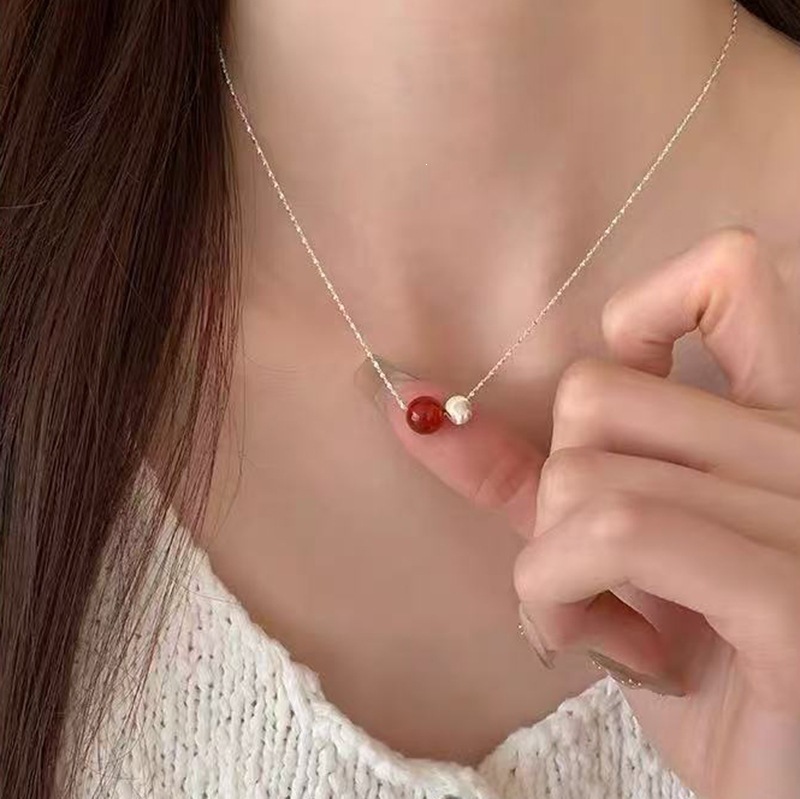 S999 gümüş kalp kolye, zirkon, çöpür zinciri, yaramaz stil tasarım