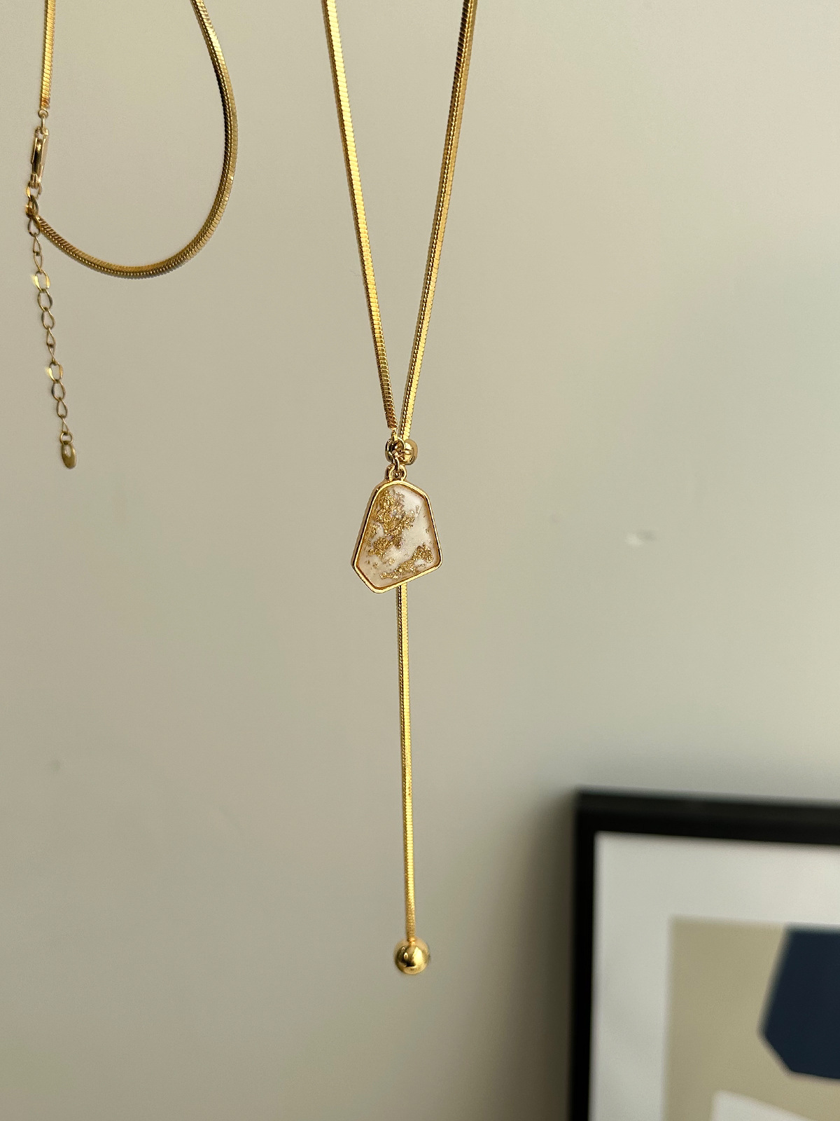 Gold Plated Geometric Adjustable Necklace