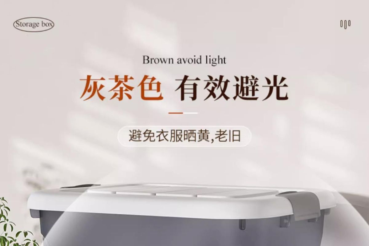 Thickened Storage Box with Lid, Large Capacity Plastic