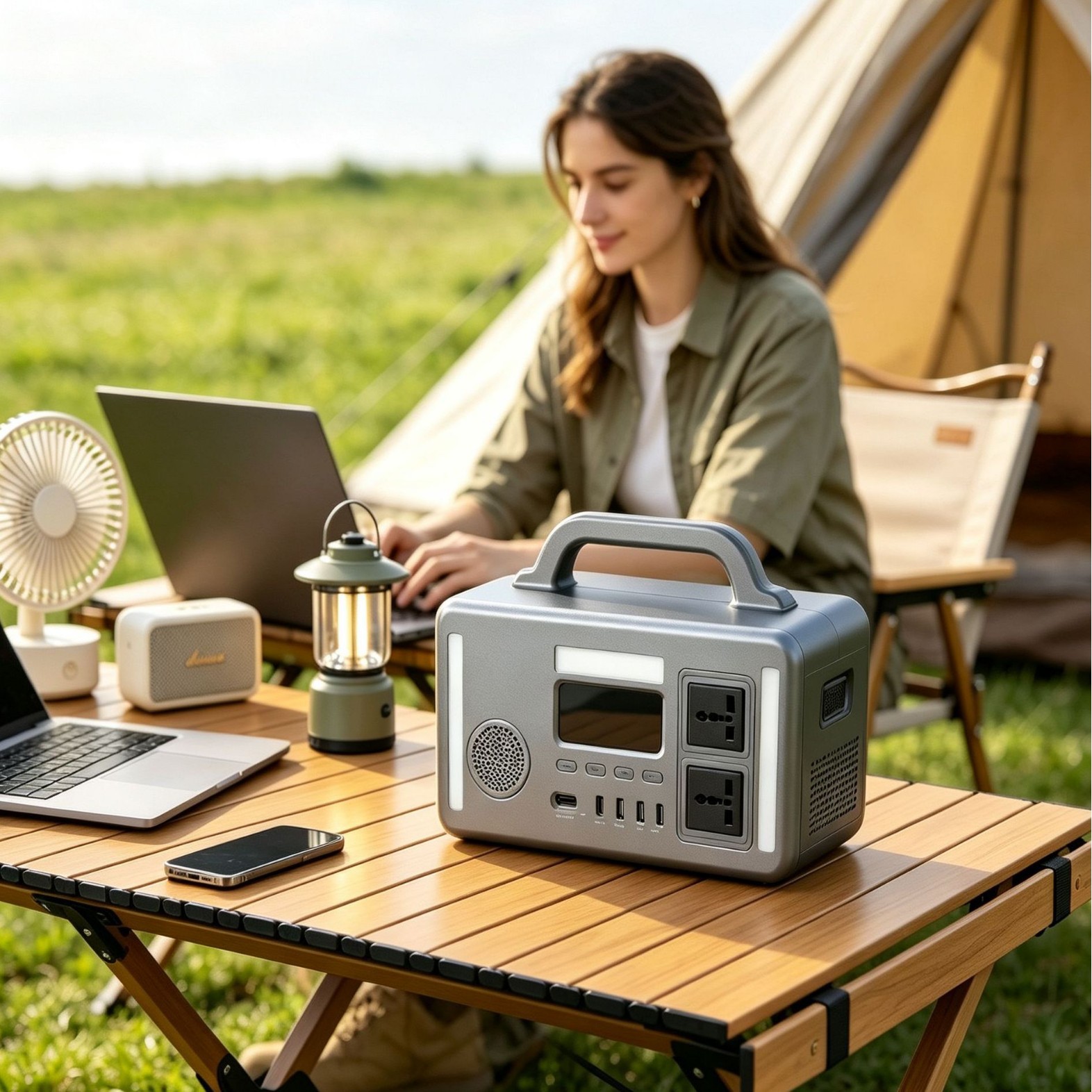 Outdoor Taşınabilir Güç Bankası 300W Bluetooth Hoparlör