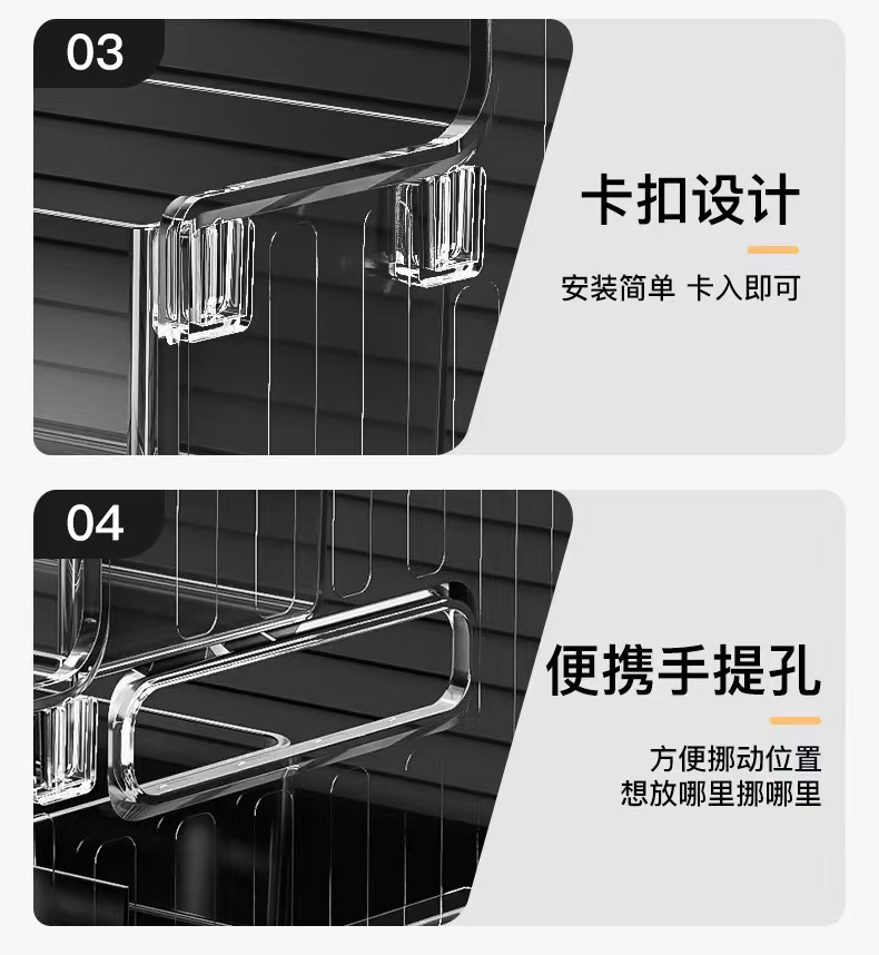 Transparent multi-layer PET cosmetics storage box