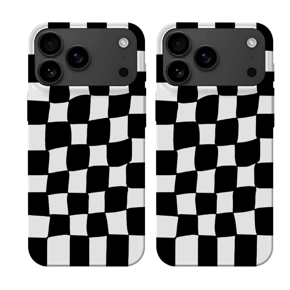 iPhone 16 Pro Max kılıfı, satranç tahtası desen, 2 in 1, manyetik