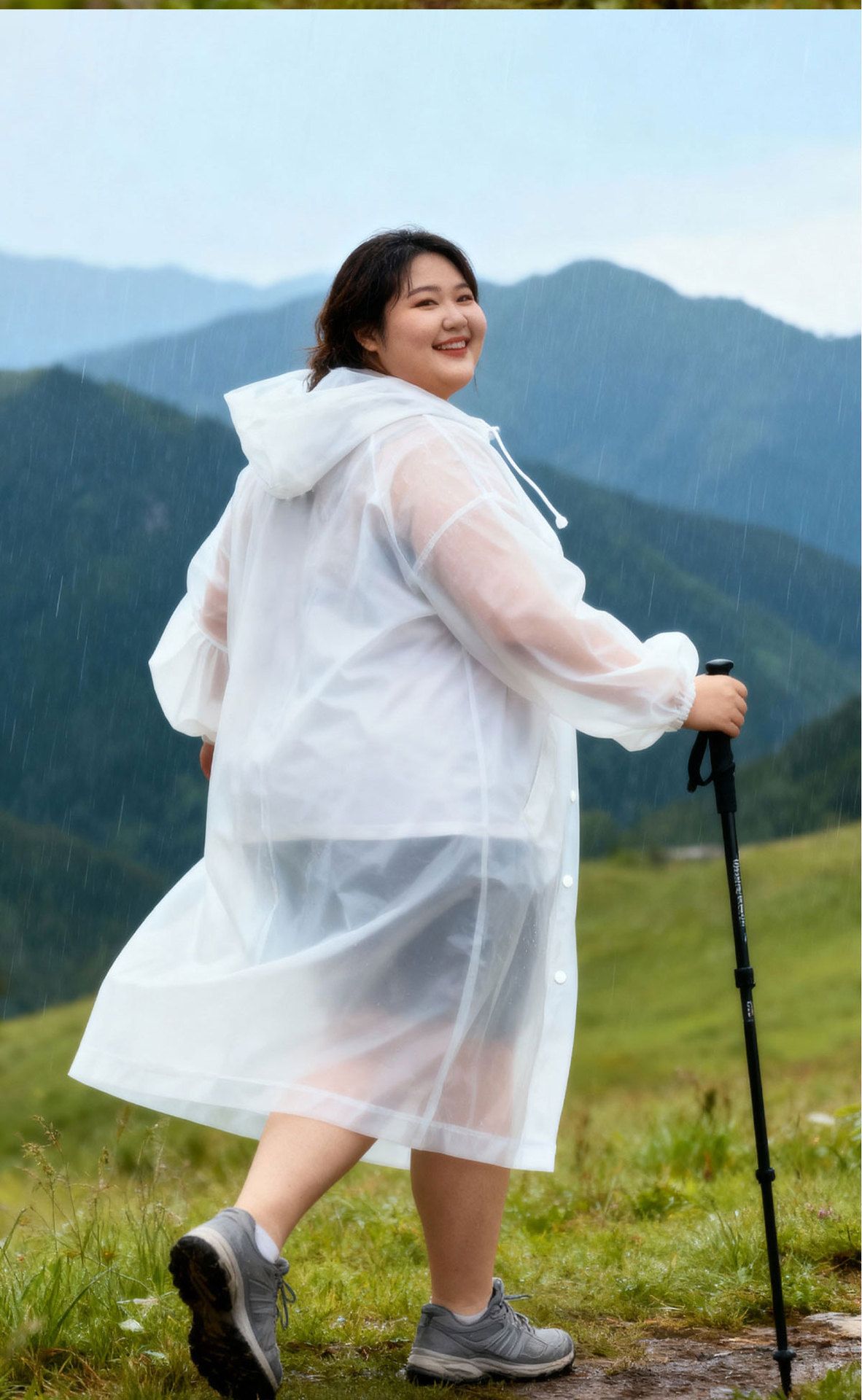 TPE Thickened Raincoat Plus Size Reusable