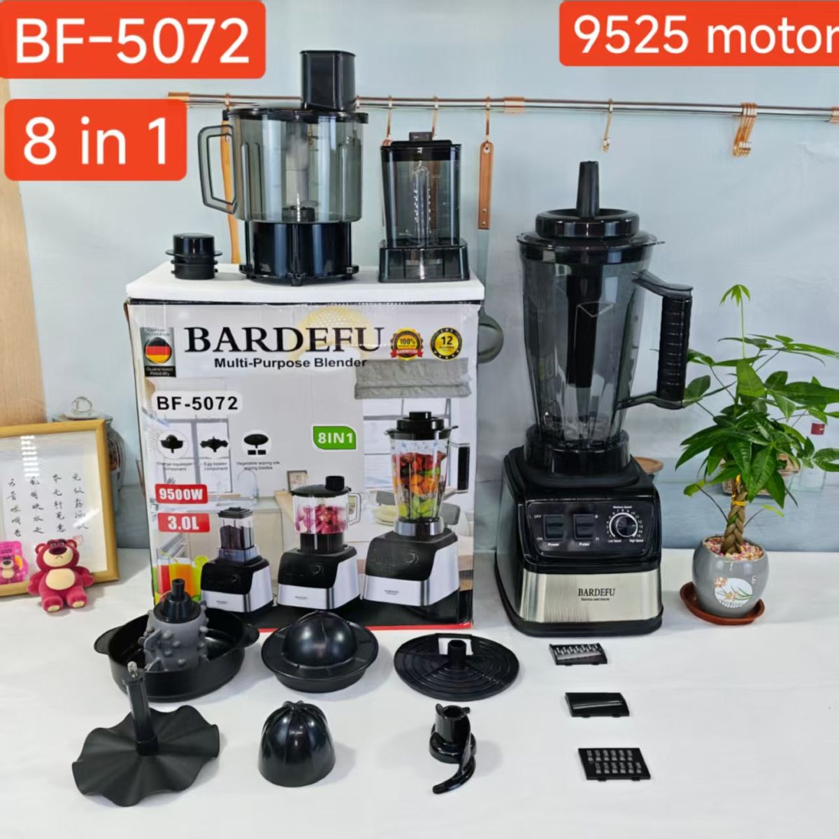 4L commercial blender, stainless steel, copper motor, high-power
