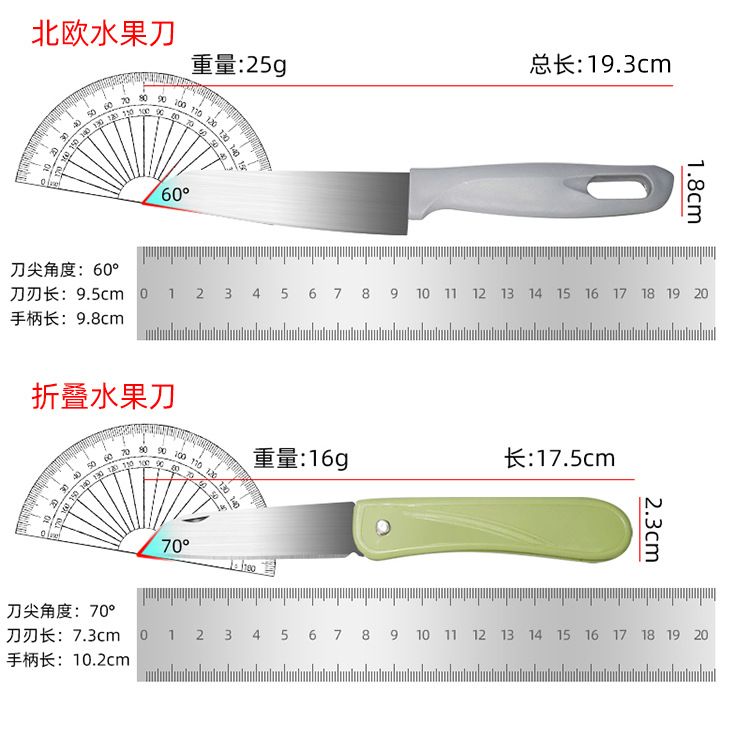 不锈钢水果刀家用水果削皮器厨房便携削皮刀切瓜刀果皮刨瓜果刀