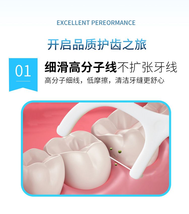 Yijijie disposable dental floss sticks, 150 pieces