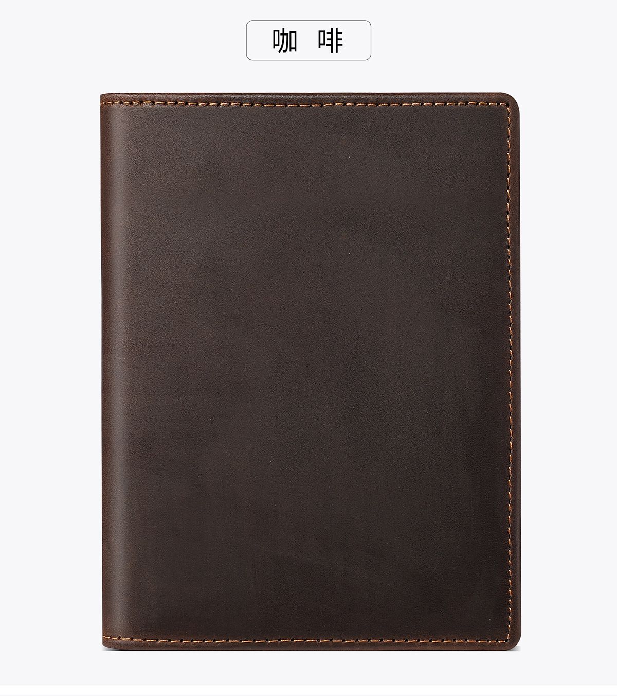 RFID-Reisepassetui, Vintage Crazy Horse Leder, Echtleder