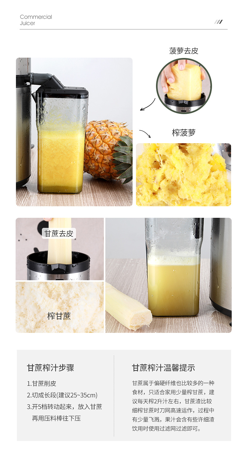 Fruit juicer, fully automatic, large-capacity, commercial