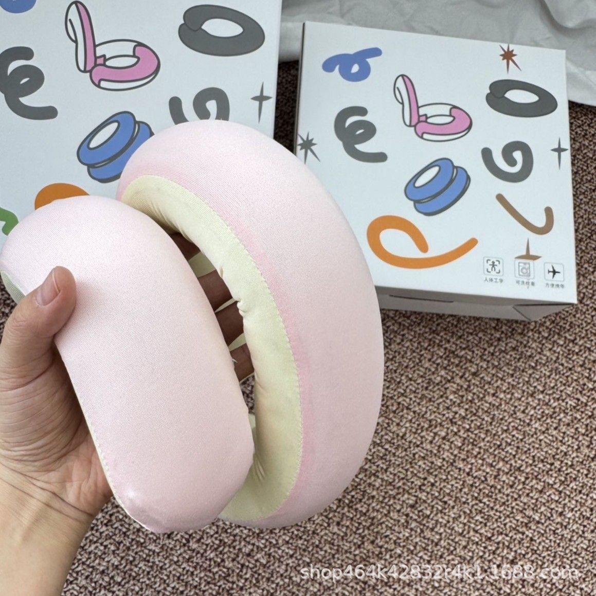 Adjustable Spiral Travel Pillow U-Shaped Transformable