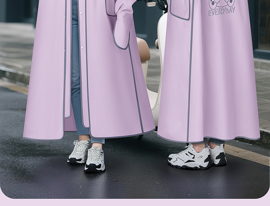 Long raincoat, full body coverage for electric bikes