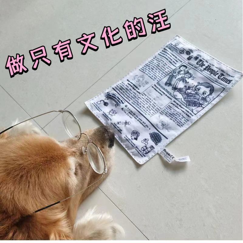 跨境宠物狗狗发声玩具耐咬磨牙自嗨解闷发声报纸响纸玩具用品