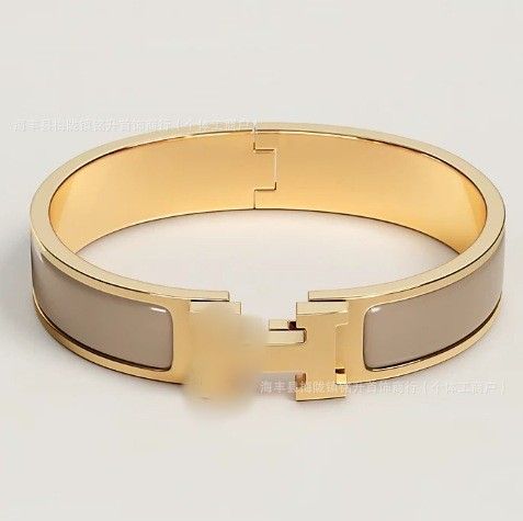 H letter pure silver bracelet, gold plated, couple style