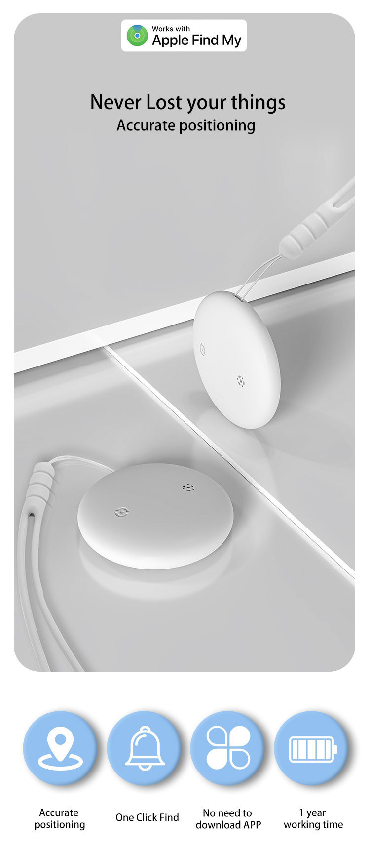 Bluetooth Smart-Ortungsverfolgung für Haustiere und Kinder