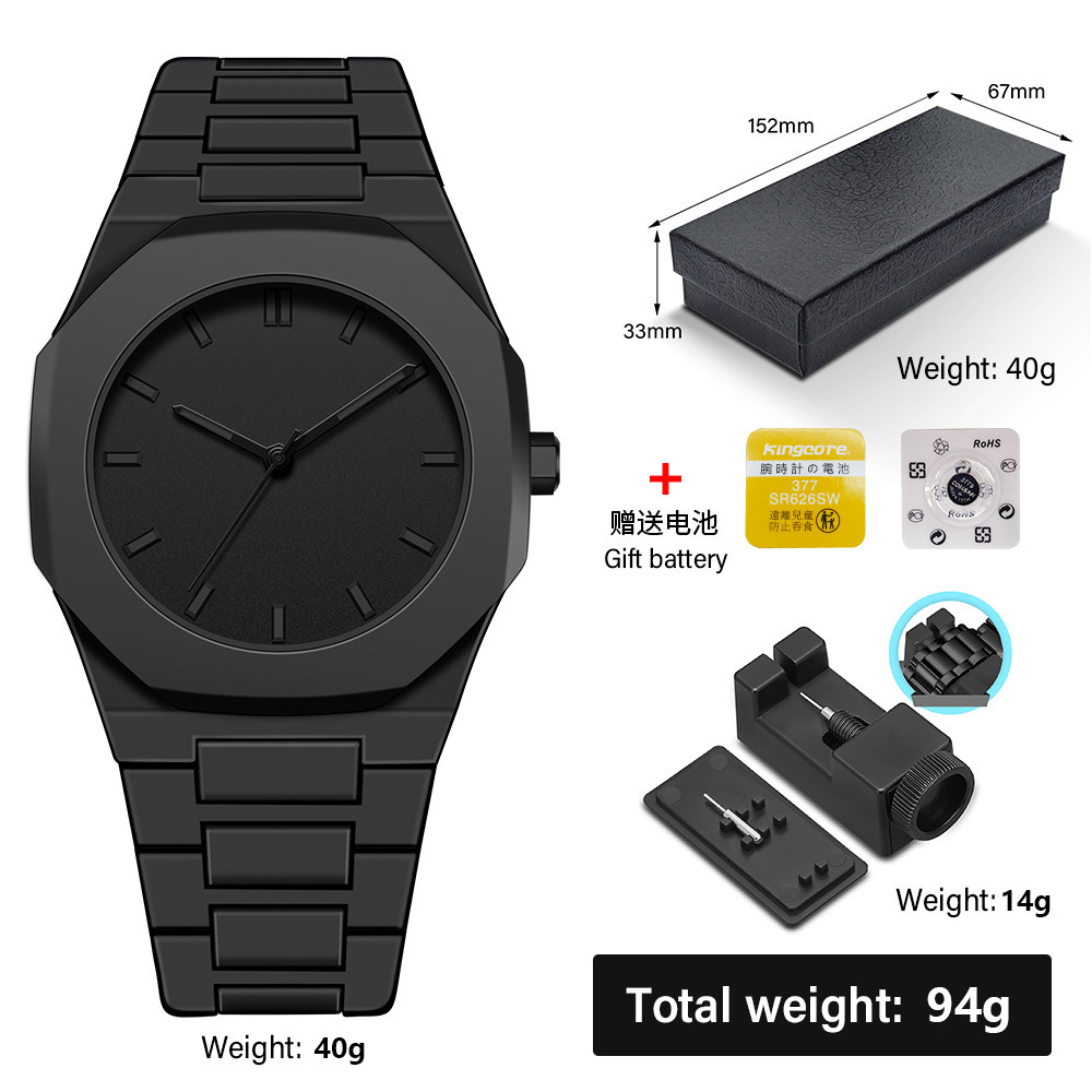 Men's quartz watch with plastic case, 2025 collection