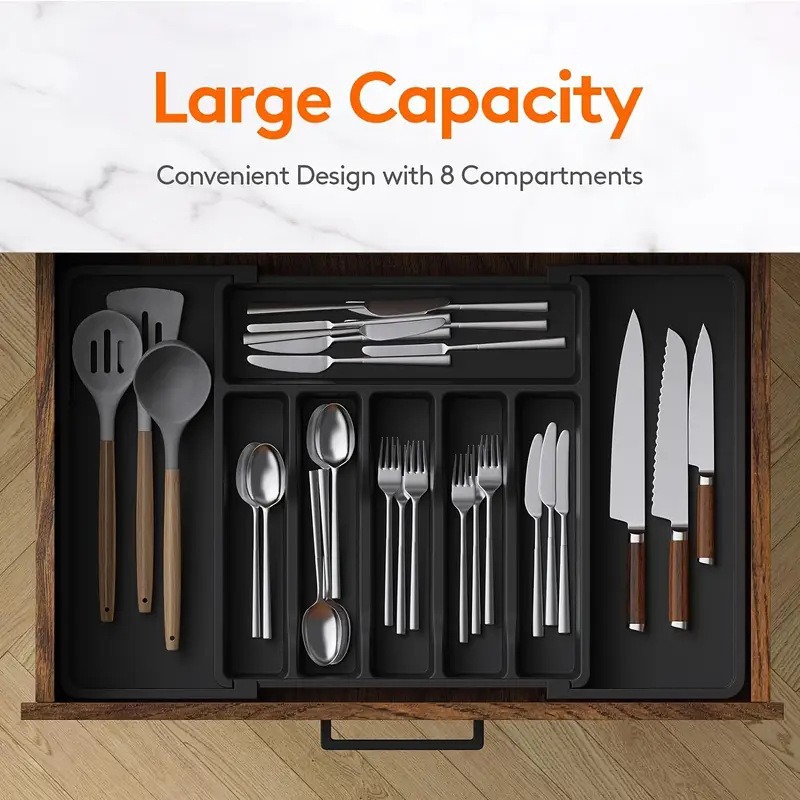 Mutfak Saklama Rafı, Sofra Eşyası Kutusu Genişletilebilir