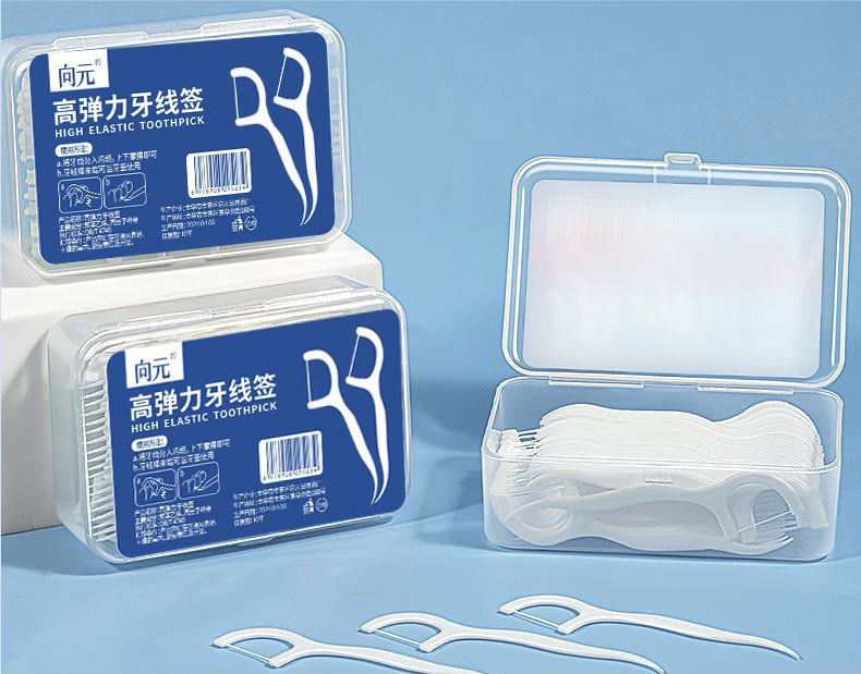 Ultra-thin dental floss sticks, family pack, safe cleaning