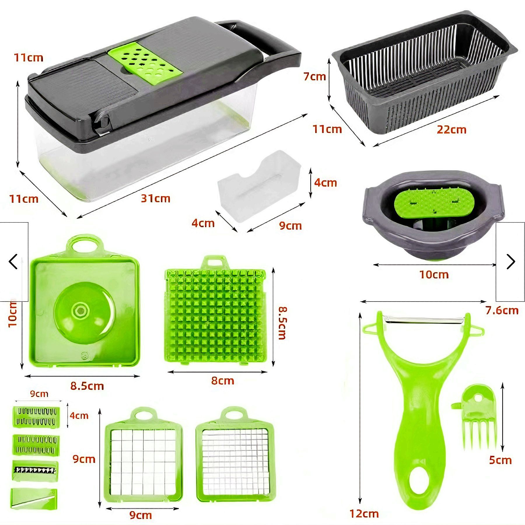 Multifunctional vegetable chopper, garlic onion potato