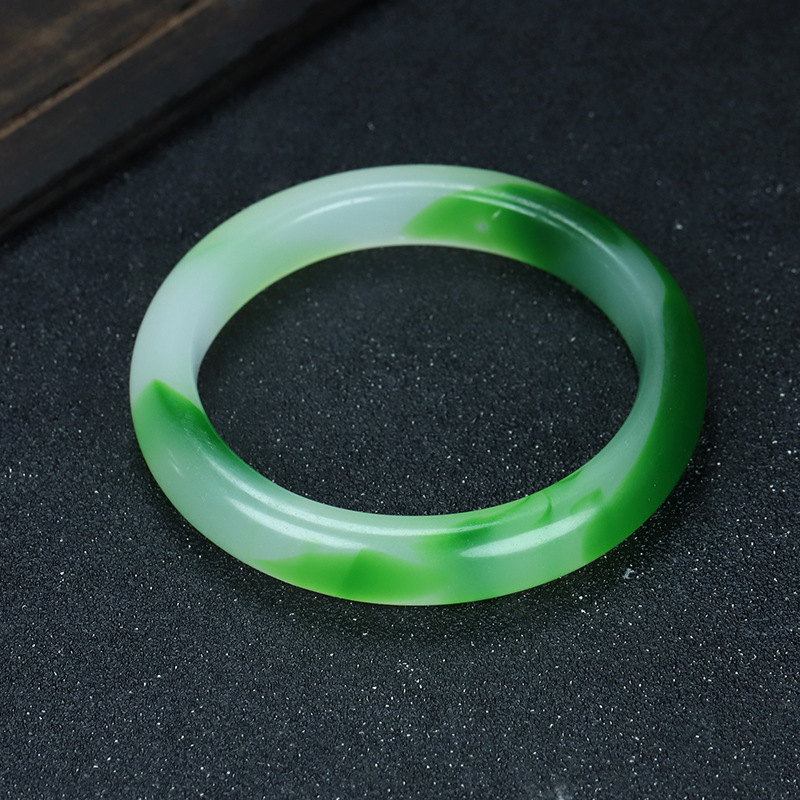Imitation Jade Armband 13mm grün Hetian-Stil