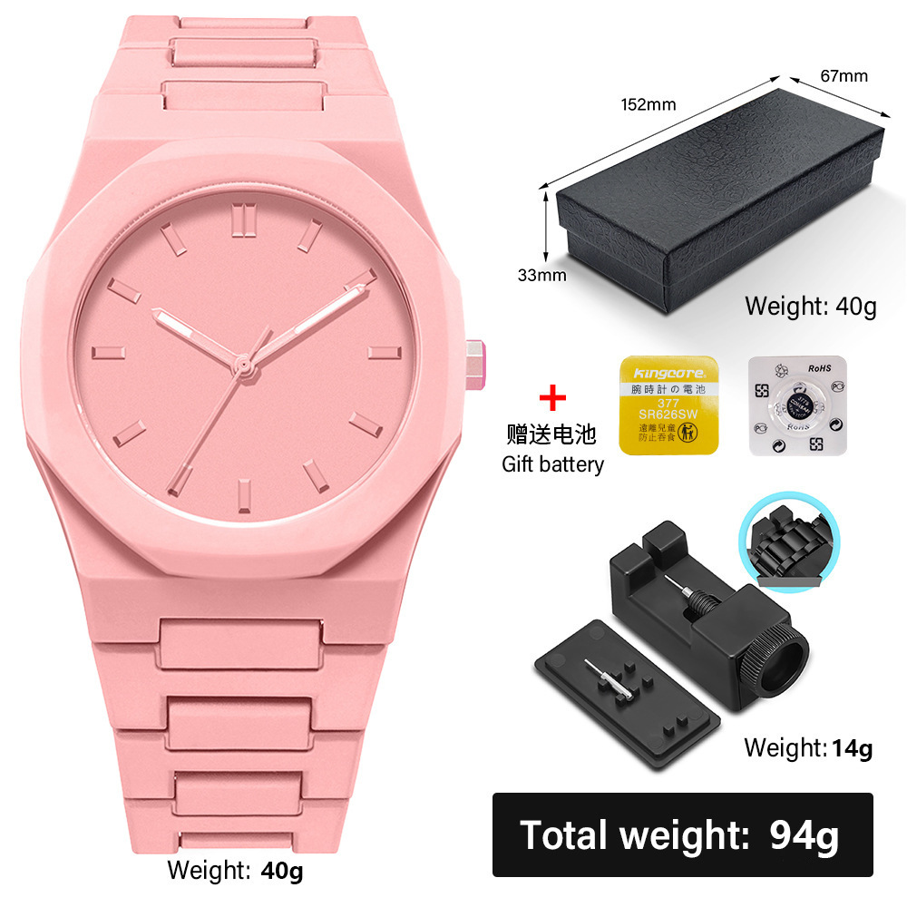 Men's quartz watch with plastic case, 2025 collection