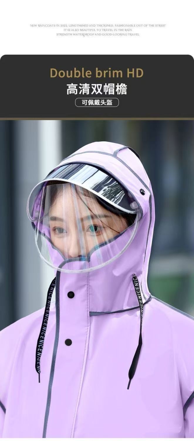 Starkregen-Poncho Herren Damen Elektrofahrzeug Ganzkörper
