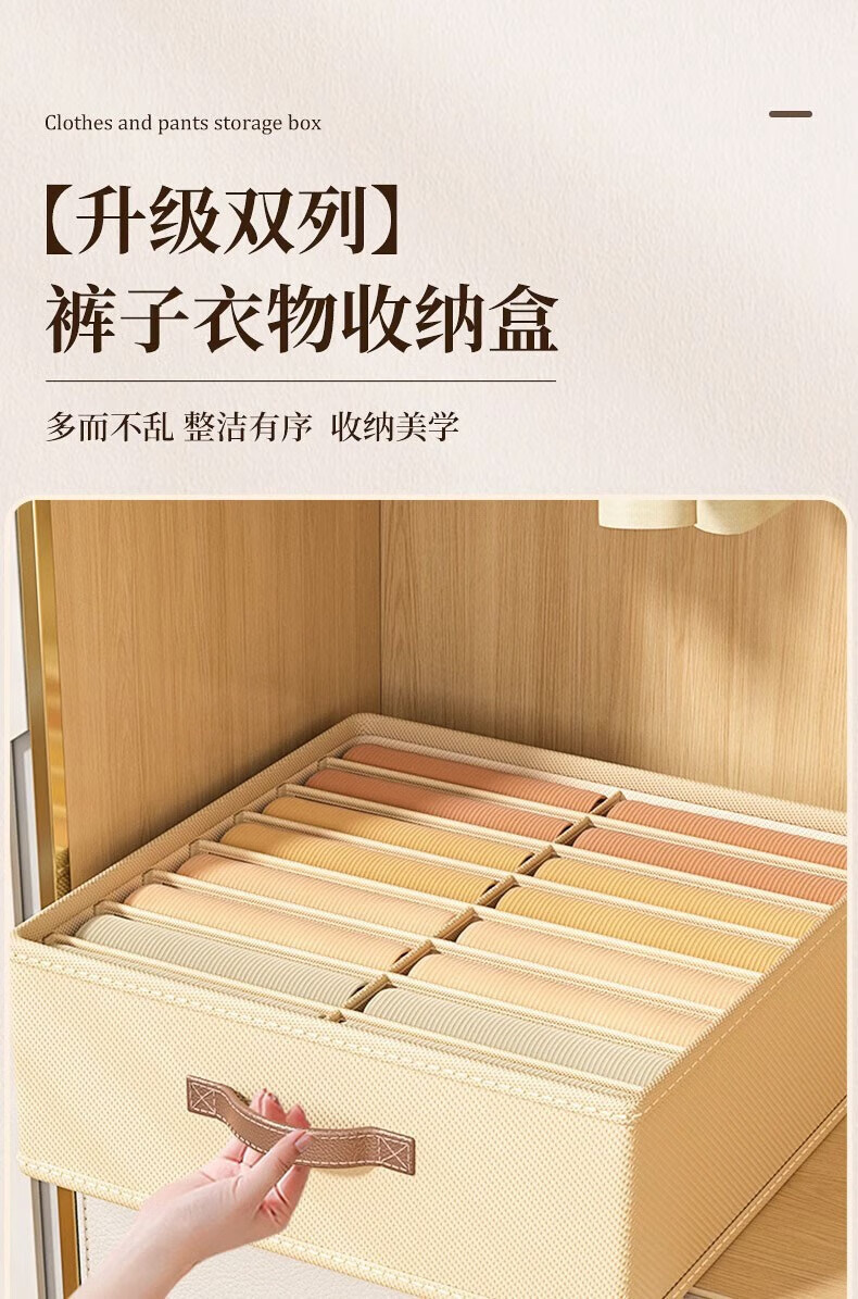 Foldable Double-Row Pants Storage Box