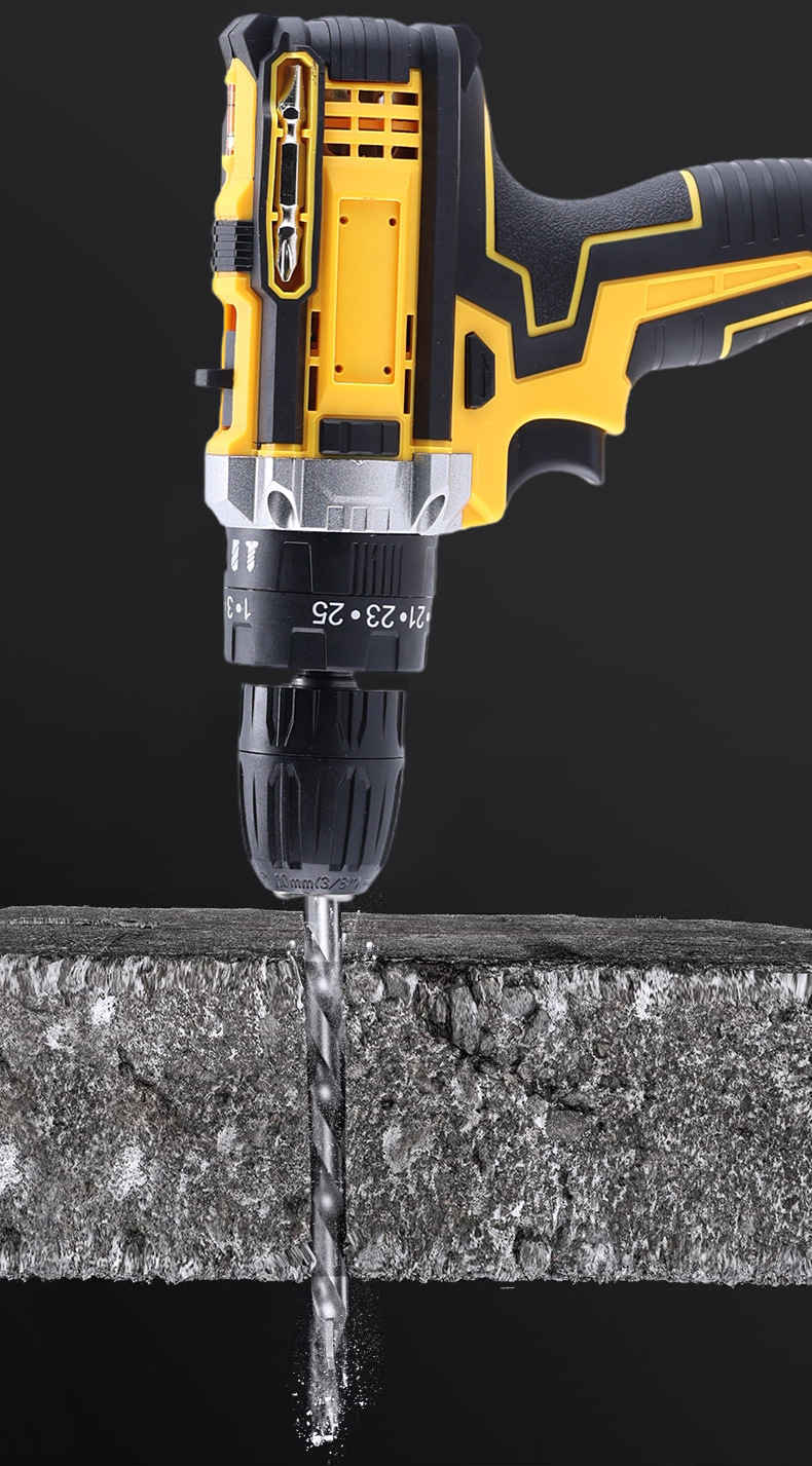 Rechargeable Lithium Electric Drill and Screwdriver Set, Impact