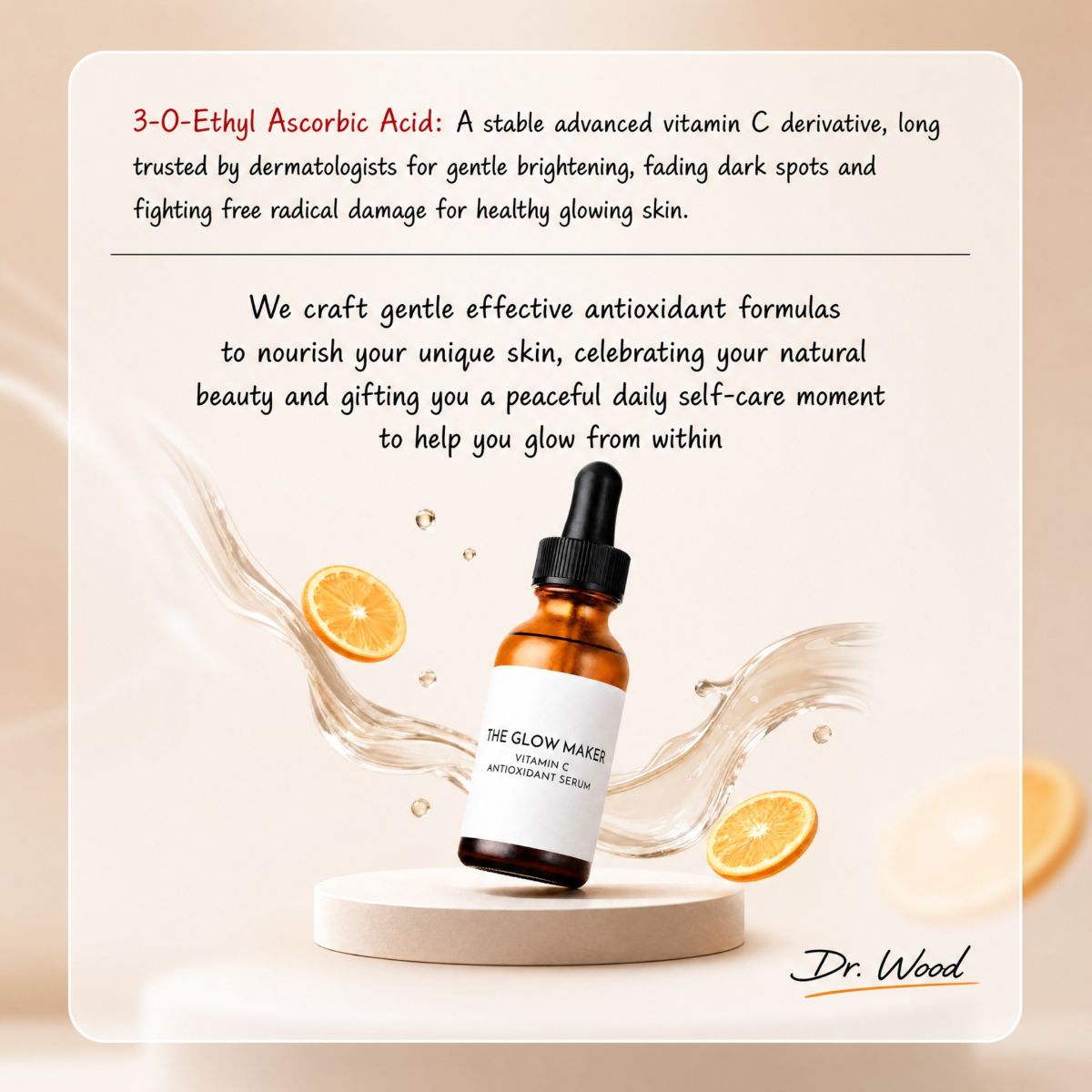 Vitamin C aufhellendes Serum leichte Textur