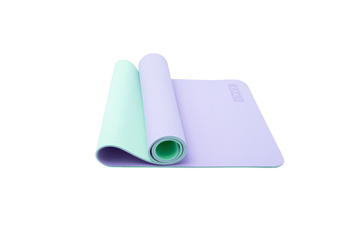 Çift renkli TPE yoga matı, kadınlar için, kaymaz