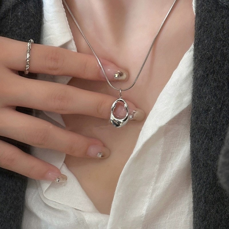 S925 Sterlingsilber Zirkonia-Halskette, glänzend und farbbeständig
