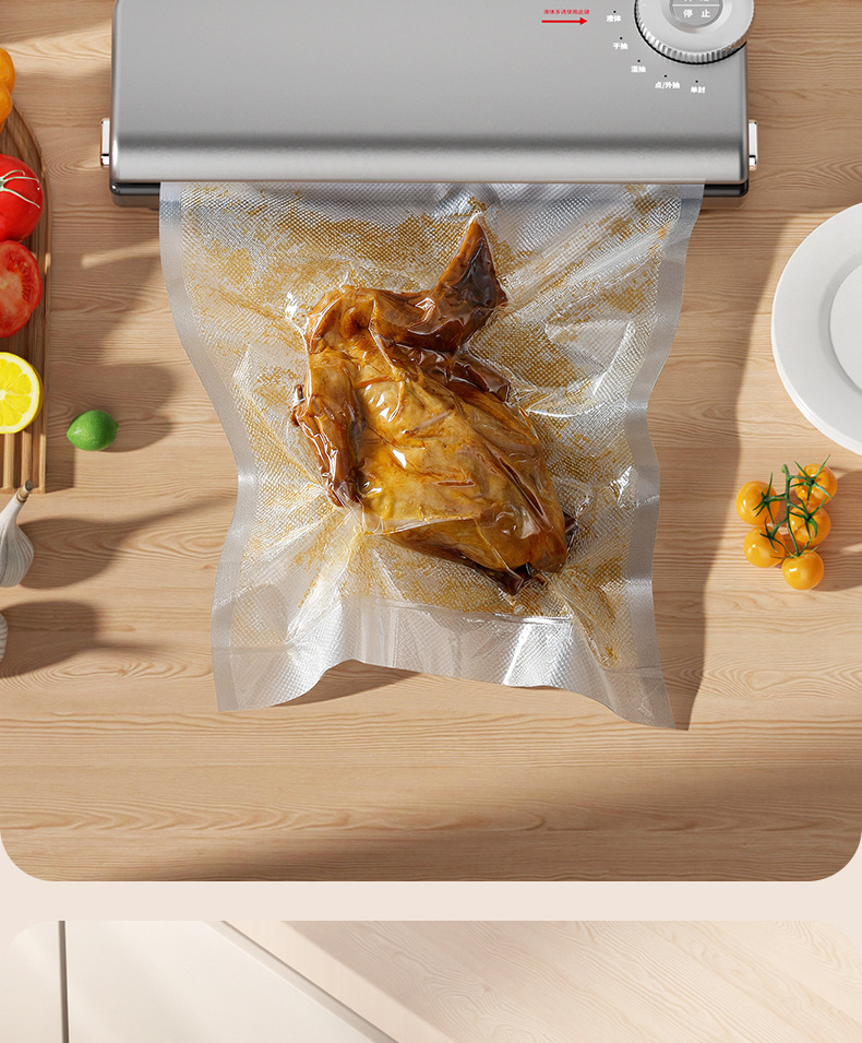 Dual pump vacuum sealing machine with cutting blade