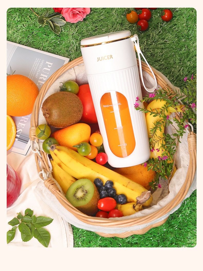 Portable juicer cup, USB rechargeable, 400ml capacity