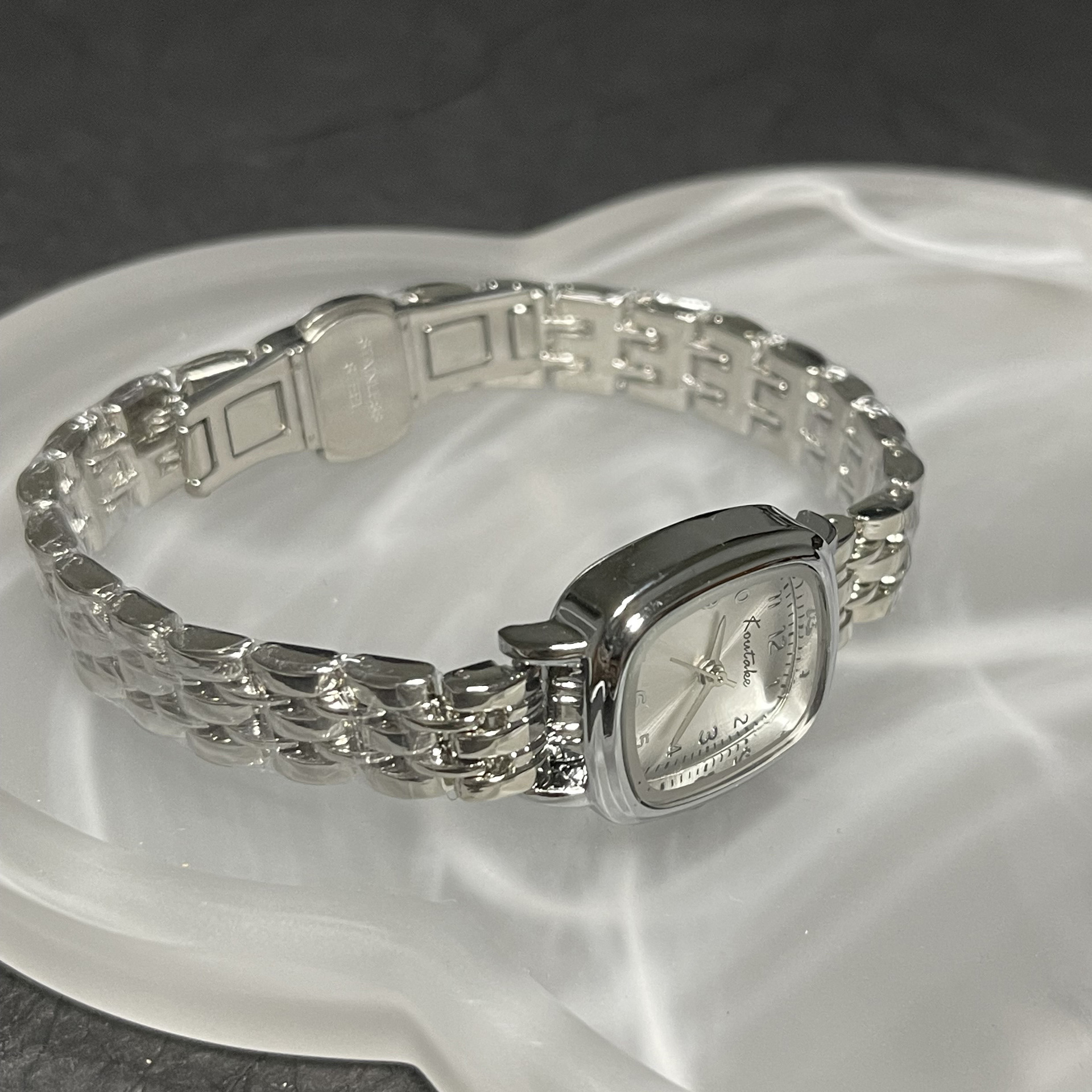 Women's Square Link Chain Watch, British Style